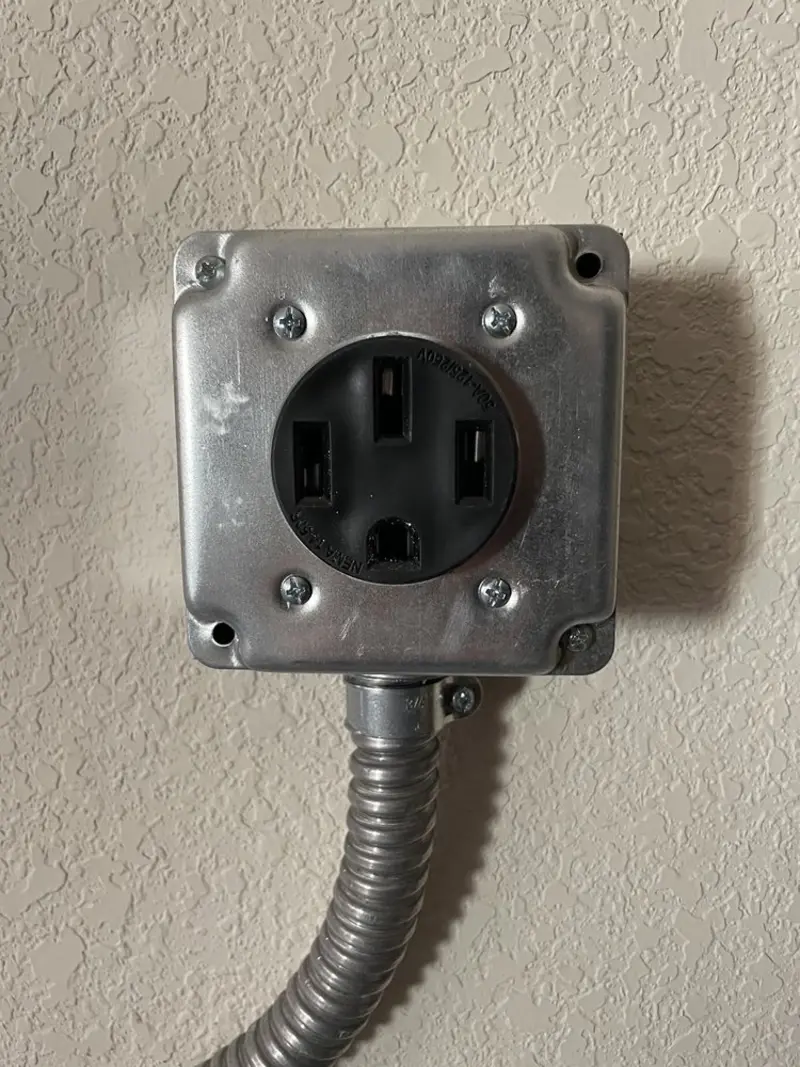 NEMA 14-50 outlet installed for Electrical Panel Upgrade in Lufkin